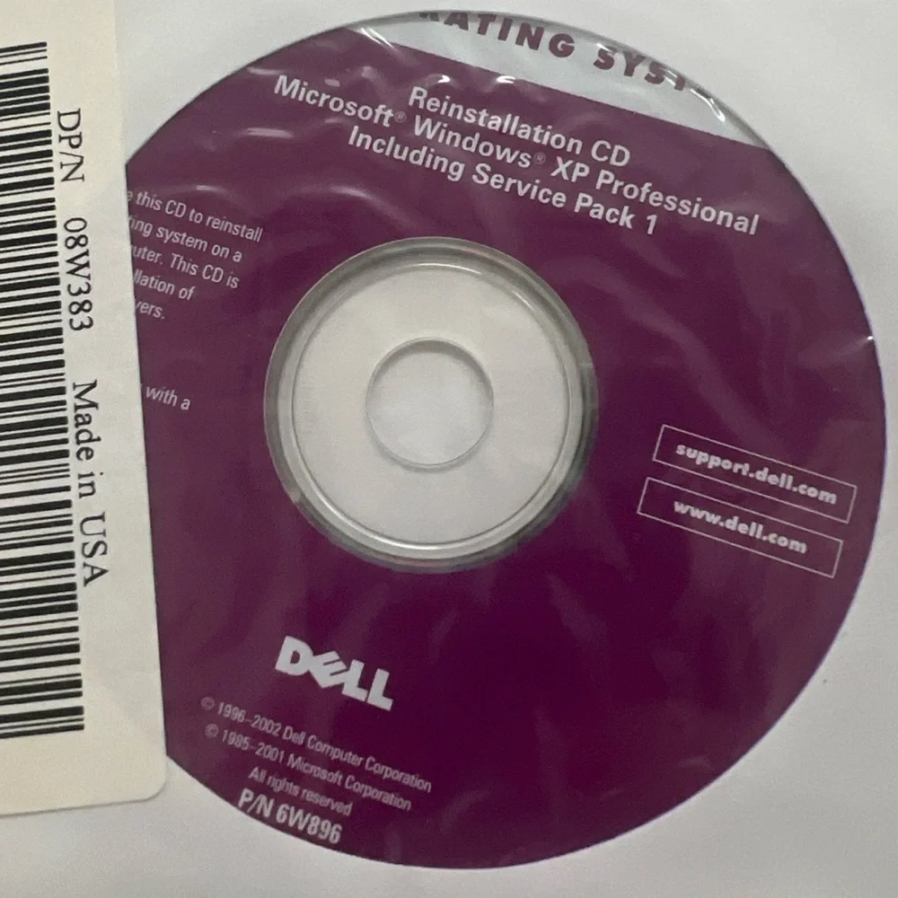 NWT Dell Reinstallation CD Microsoft Windows XP Professional Service Pack 2002
